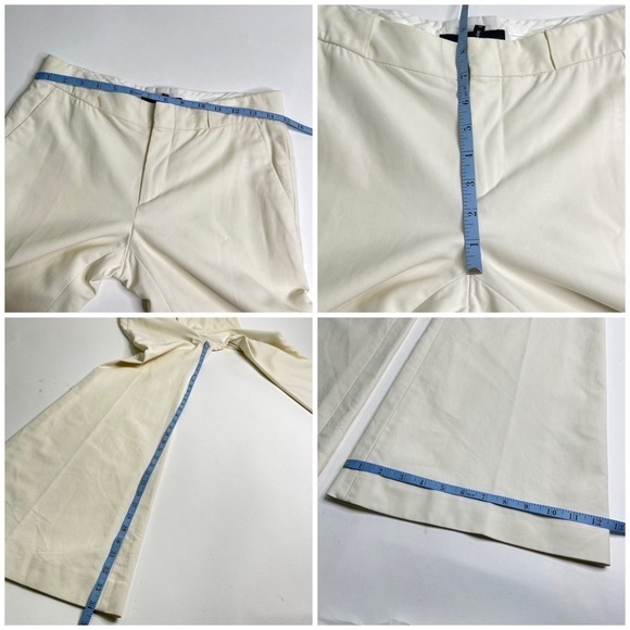 VINTAGE Gucci Cream Super Flare Wide Leg Lined Trouser Designer Dress Pants - Picture 13 of 14